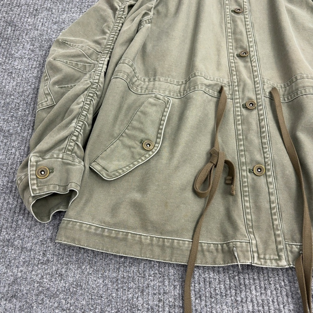 Steven Alan Field Jacket Women S Olive Green Cotton Drawstring Utility Military - Picture 2 of 8